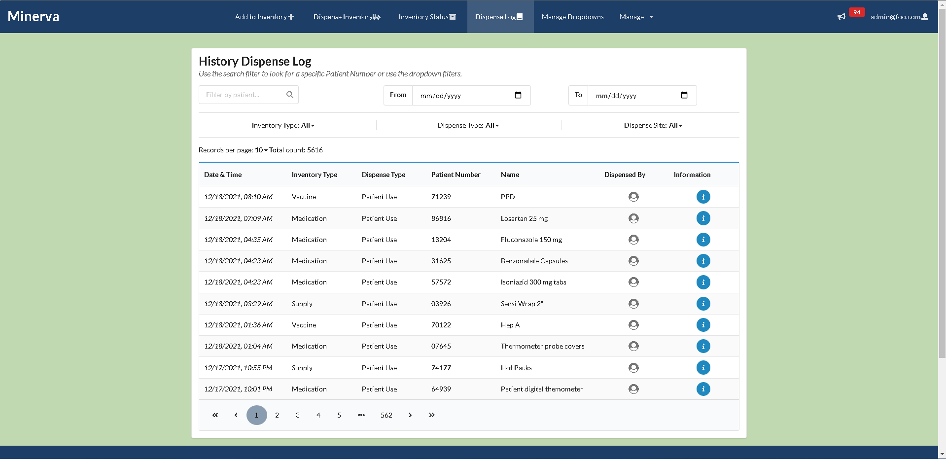 Minerva A Medical Inventory App